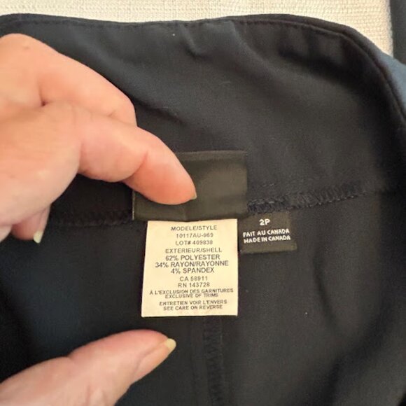 Tribal Women's Black Pull On Stretch Pants Slacks Size 2P - Picture 4 of 5